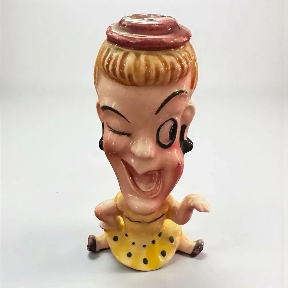 Vintage Dancing Odd Couple Lady Shaker